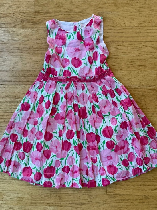 Janie and Jack Other - Size 5 Janie and Jack Happy In Madras Pink Tulip Flower Spring Summer Dress Girl